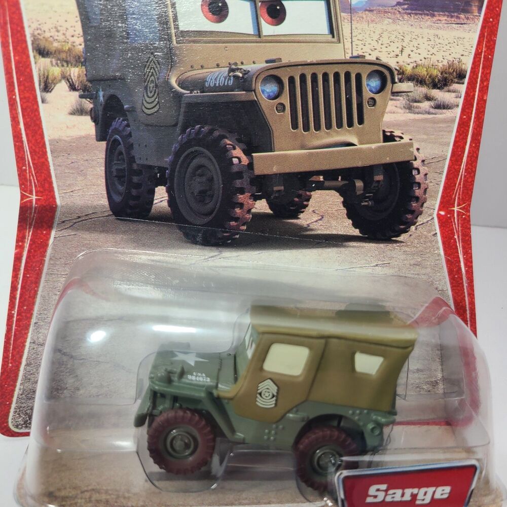 Disney Pixar Cars - Sarge Jeep - 1:55 Scale - Diecast Car Desert Series H6414